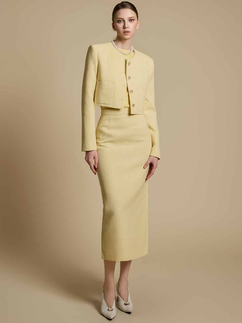 TP2120 Tweed Jacket and Skirt Set