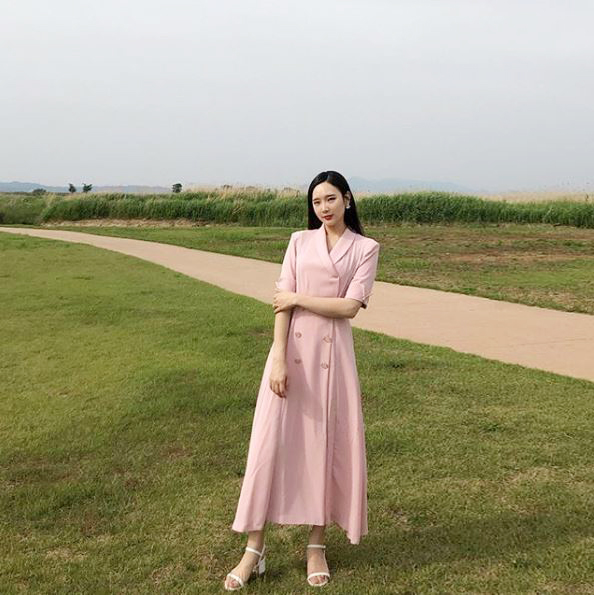 [韩国评价] 男友说这件感觉穿去参加别人的婚礼也是可以的, 很好看！