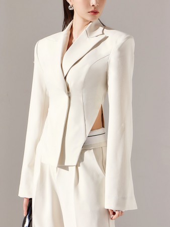 J9226 細褶方形露臍夾克 Korea