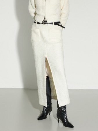 SK3136 特里包 羊毛 开叉 裙 Korea