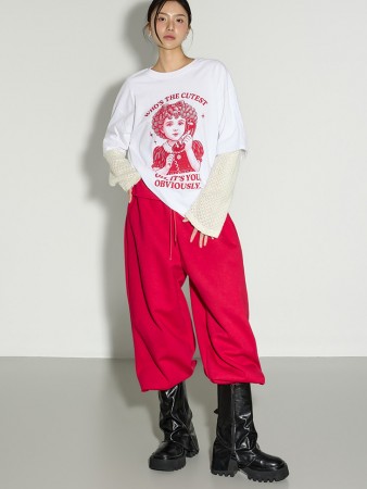 P3712 加絨 運動服 褲子 Korea