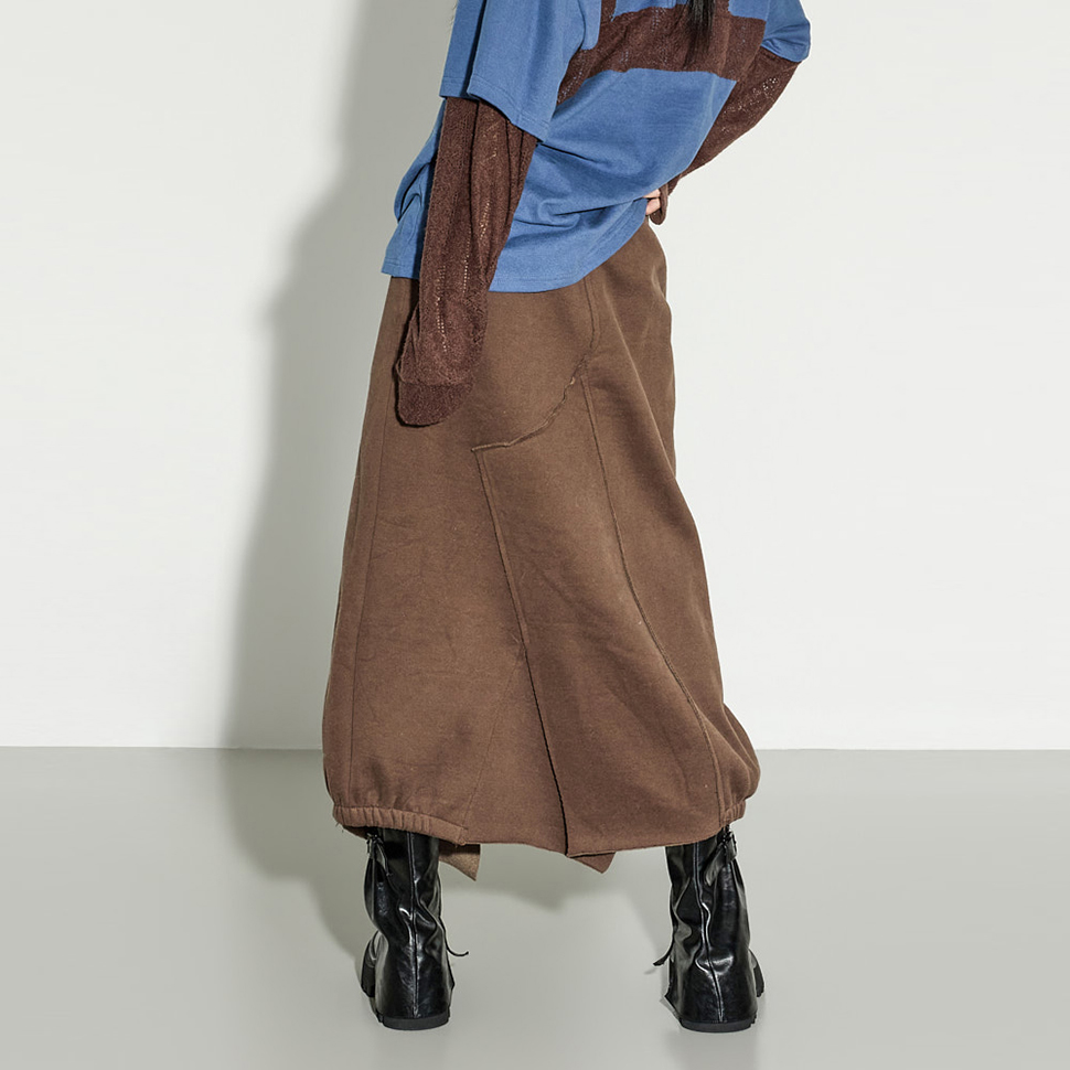 SK3138 不規則 加絨 裙