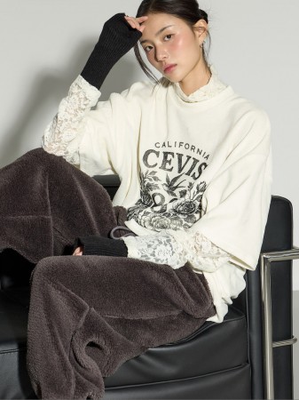 E4068 层叠式 印刷 上衣 Korea