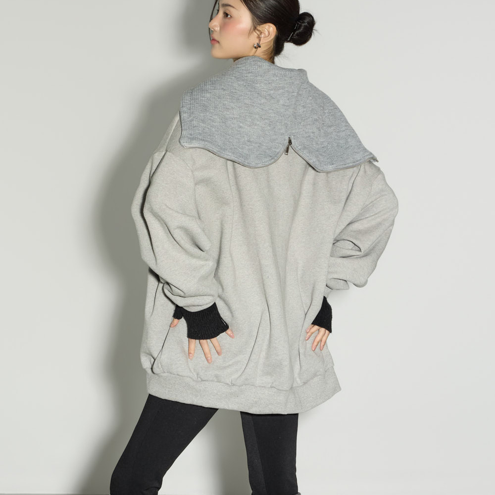 E4071 海軍風 大版型 加絨 運動服