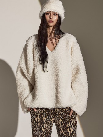 E3677 圈圈呢运动衫 Korea