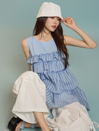 D5251 荷叶边连衣裙 Korea