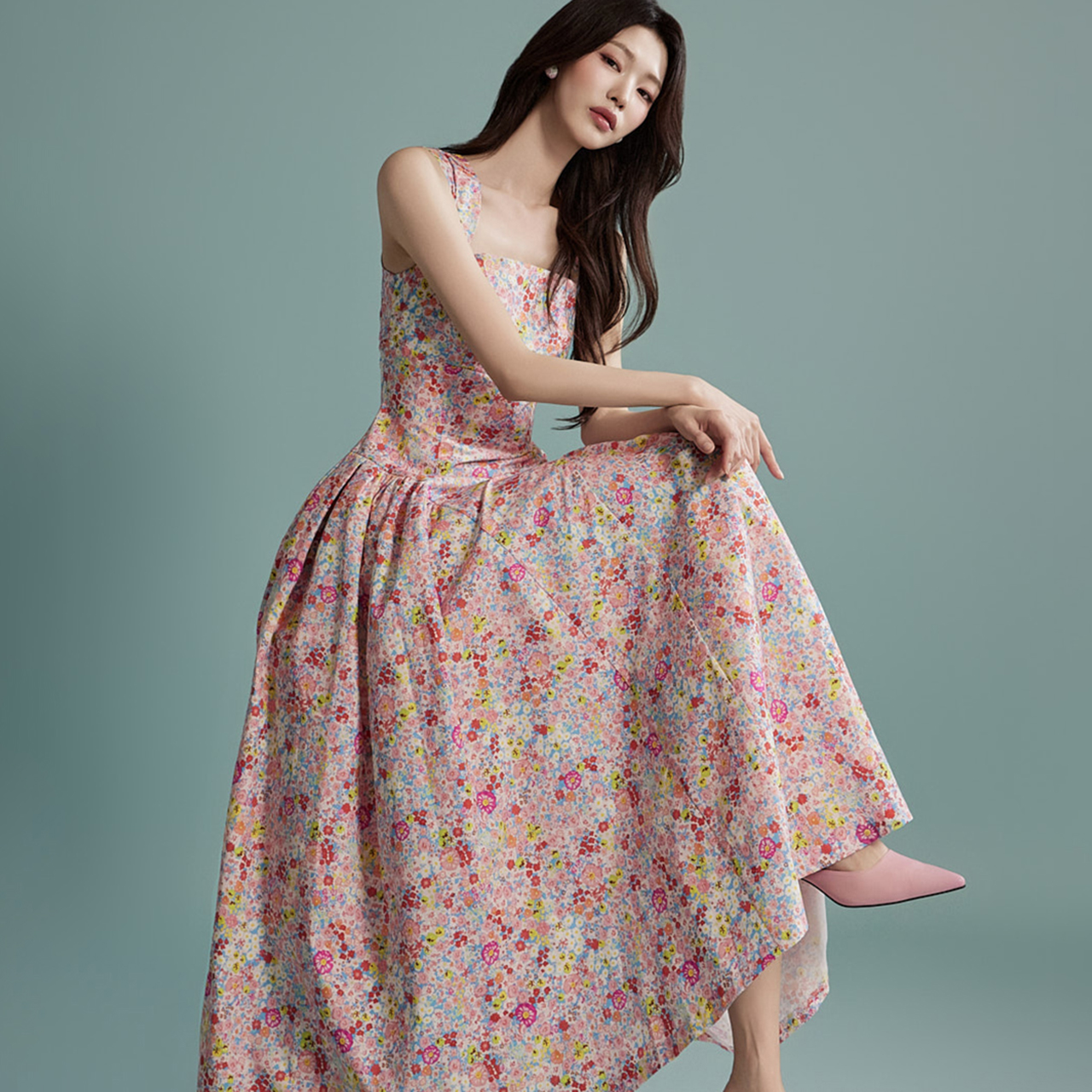 D9475 花 連衣裙