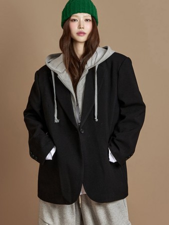 J2900 帶帽 层叠式 夾克 Korea