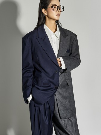 J9338 拼色西装外套 Korea