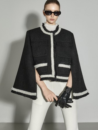 J9347 流苏花呢羊毛夾克 Korea