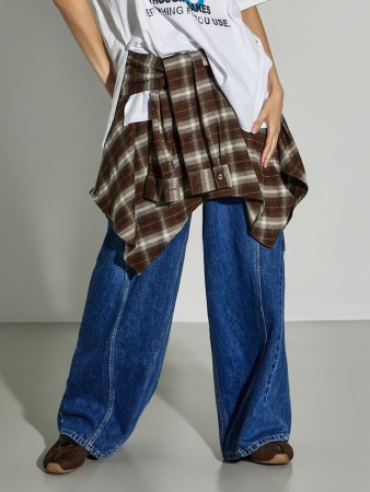 SK3076 衬衫层叠式裙 Korea