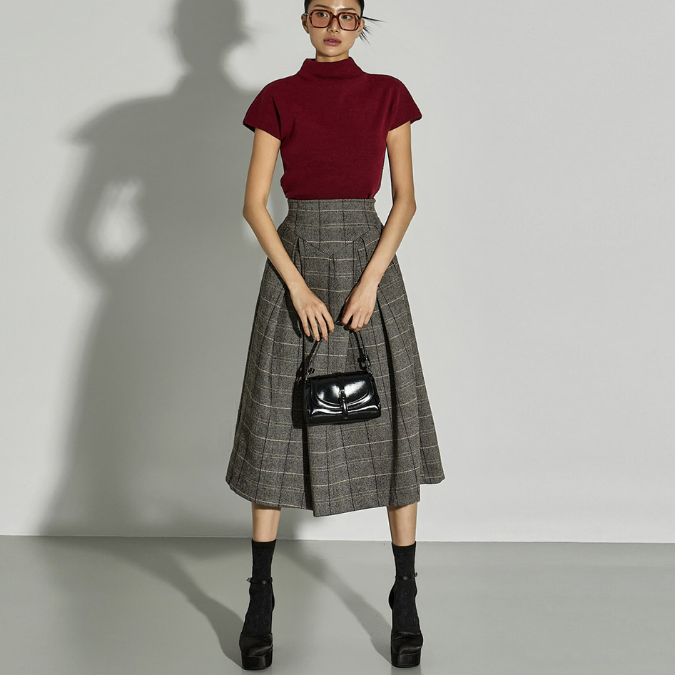 SK9287 羊毛百褶裙