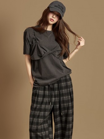 E4000 花纹层叠式上衣 Korea