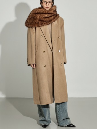 J2416 剪裁羊毛大衣 Korea