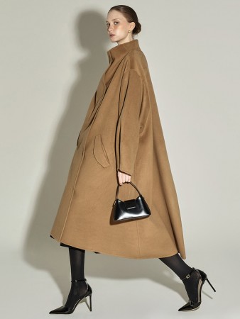 J9340 羊毛羊絨高领大衣 Korea