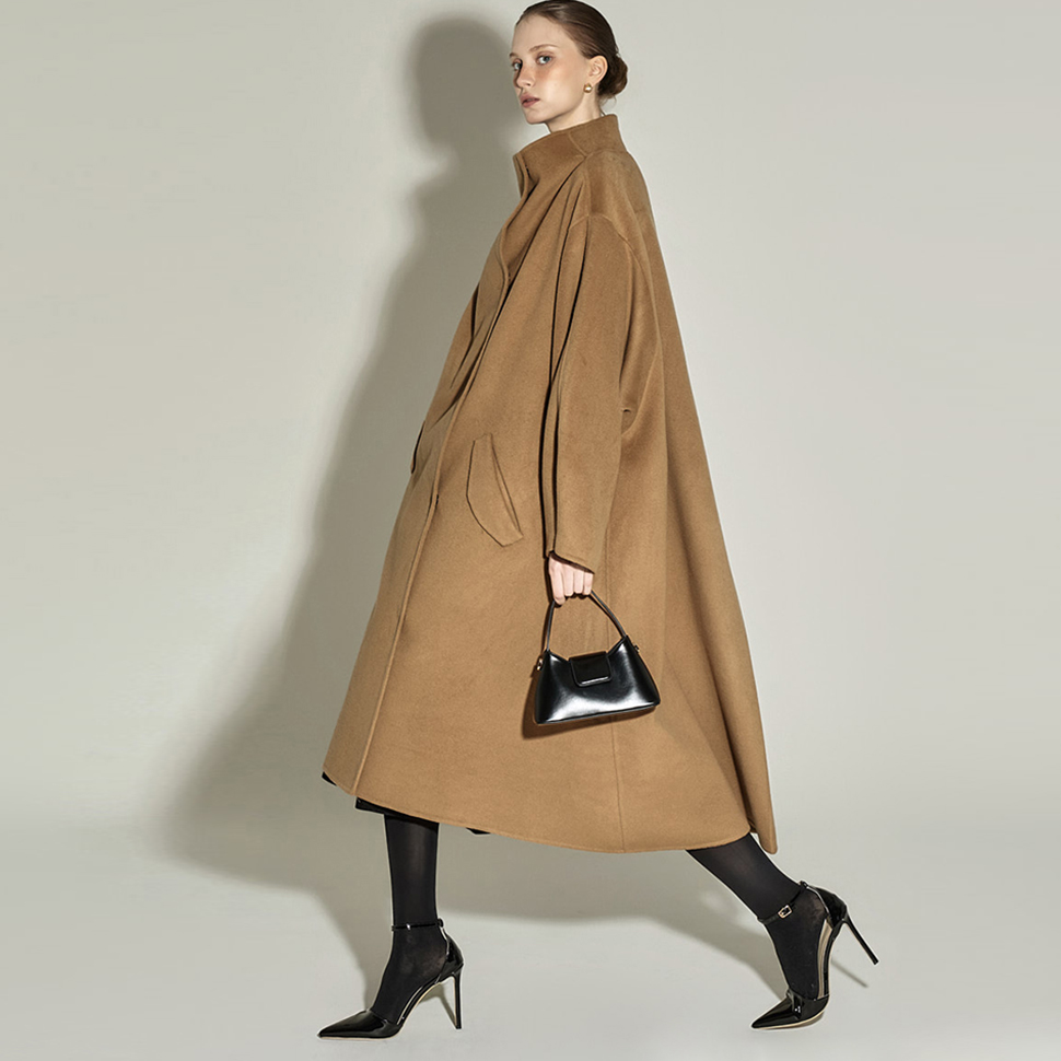 J9340 羊毛羊絨高领大衣