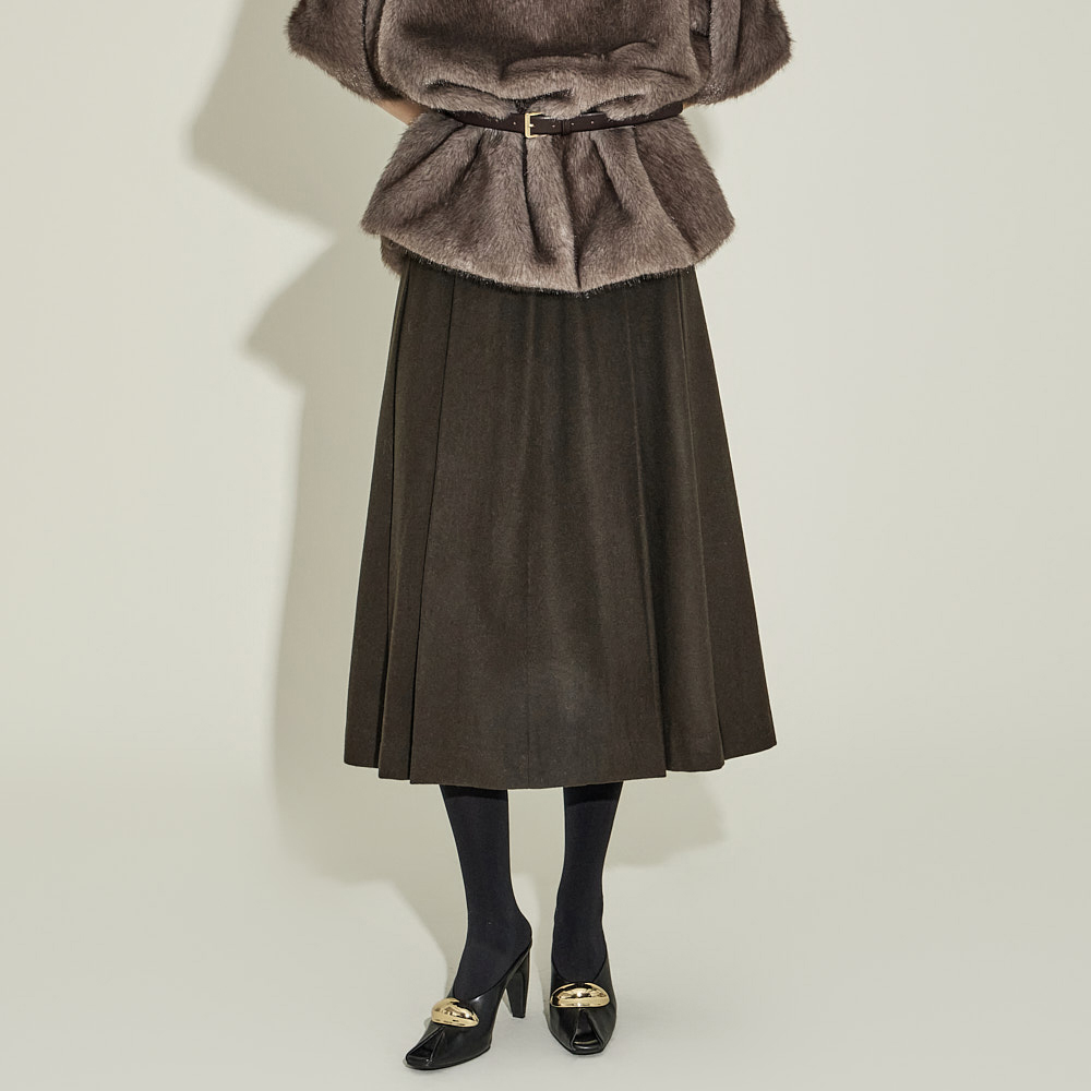 SK3102 羊毛 百褶 裙