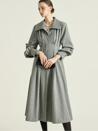 D5393 细褶羊毛连衣裙 Korea