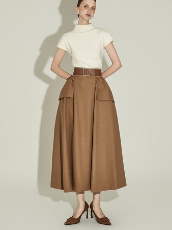 SK9281 绑带百褶裙 Korea