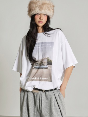 E4034 印刷 波西米亞 上衣 Korea