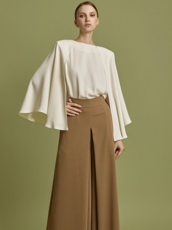 B3137 披肩雪紡衫 Korea