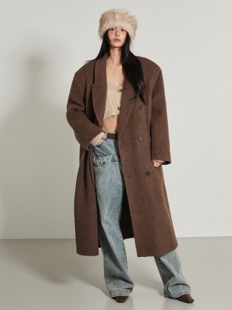 J2969 羊驼羊毛大衣 Korea