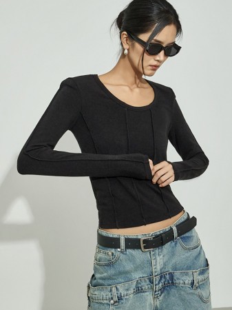 E4038 垫肩上衣 Korea