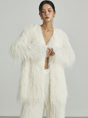 J9359 fluffy 샤기 夾克 Korea