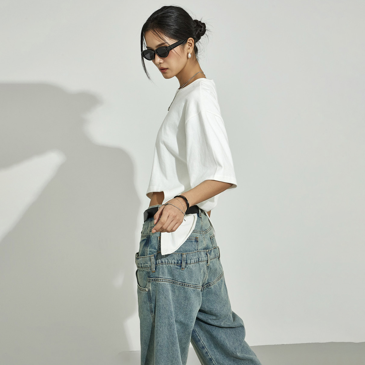 E4039 不規則 napping 上衣