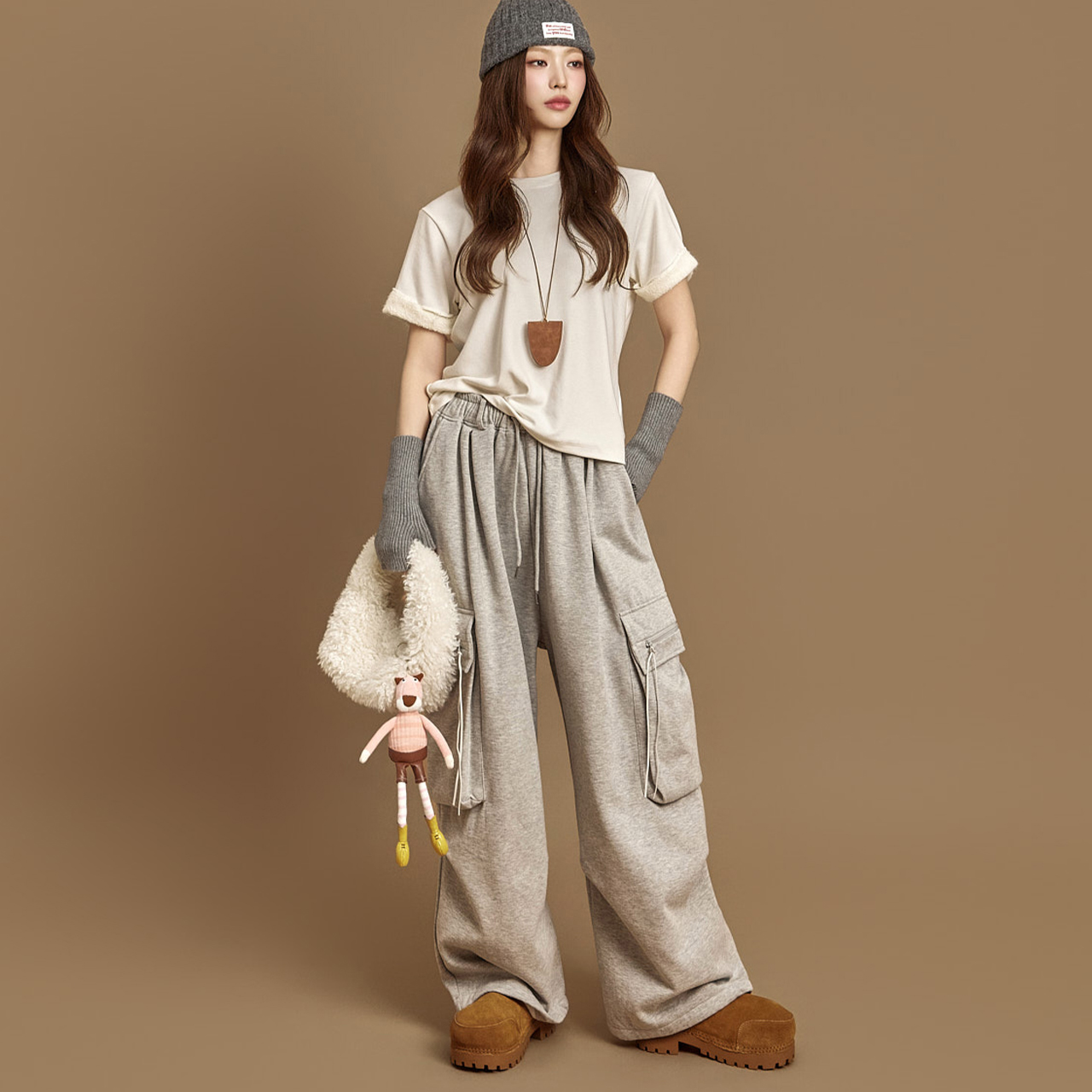 P3698 工装加绒裤子