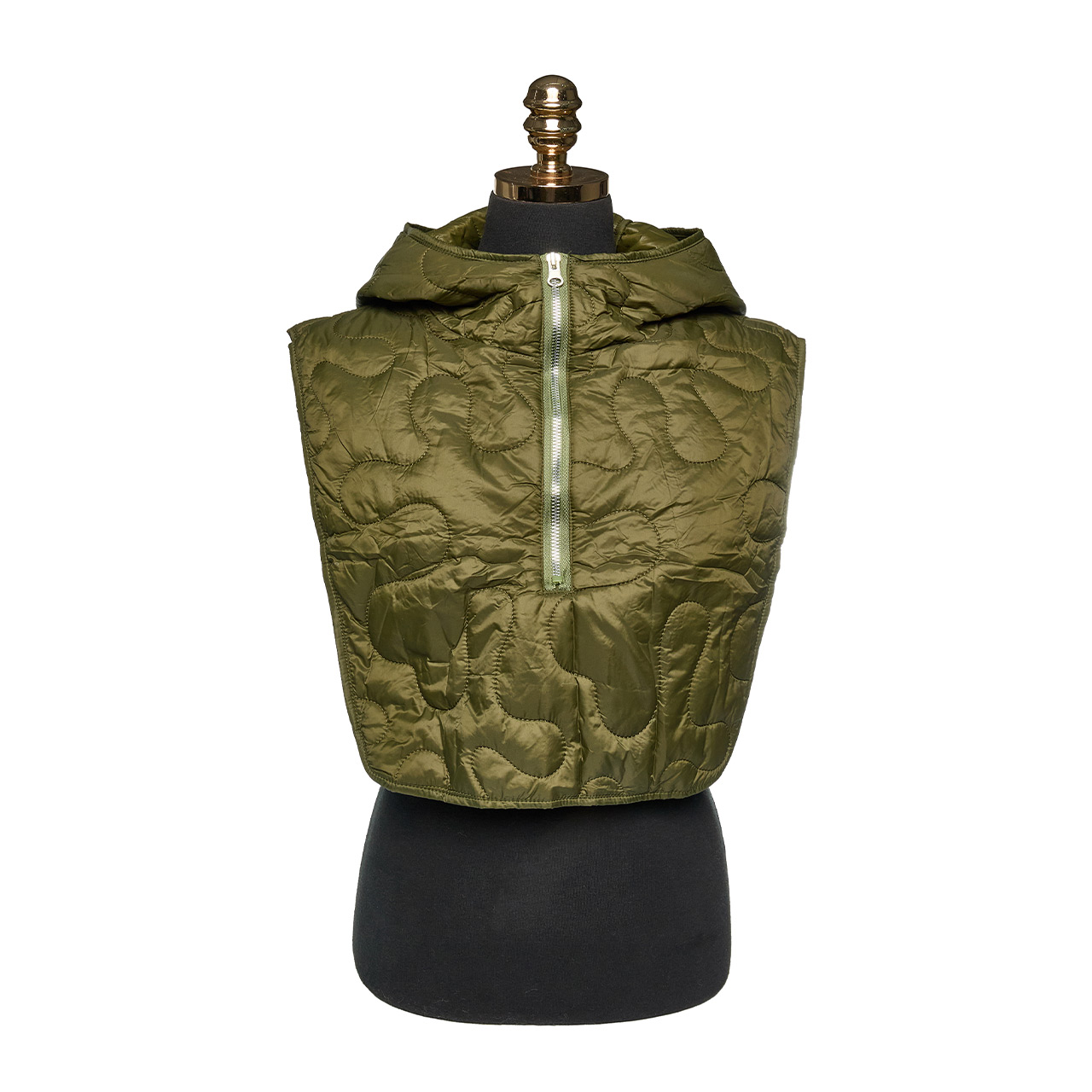 EC-261 絎縫 拉链装 帶帽 领子 修身