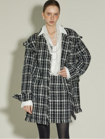 J9355 花呢流苏夾克 Korea