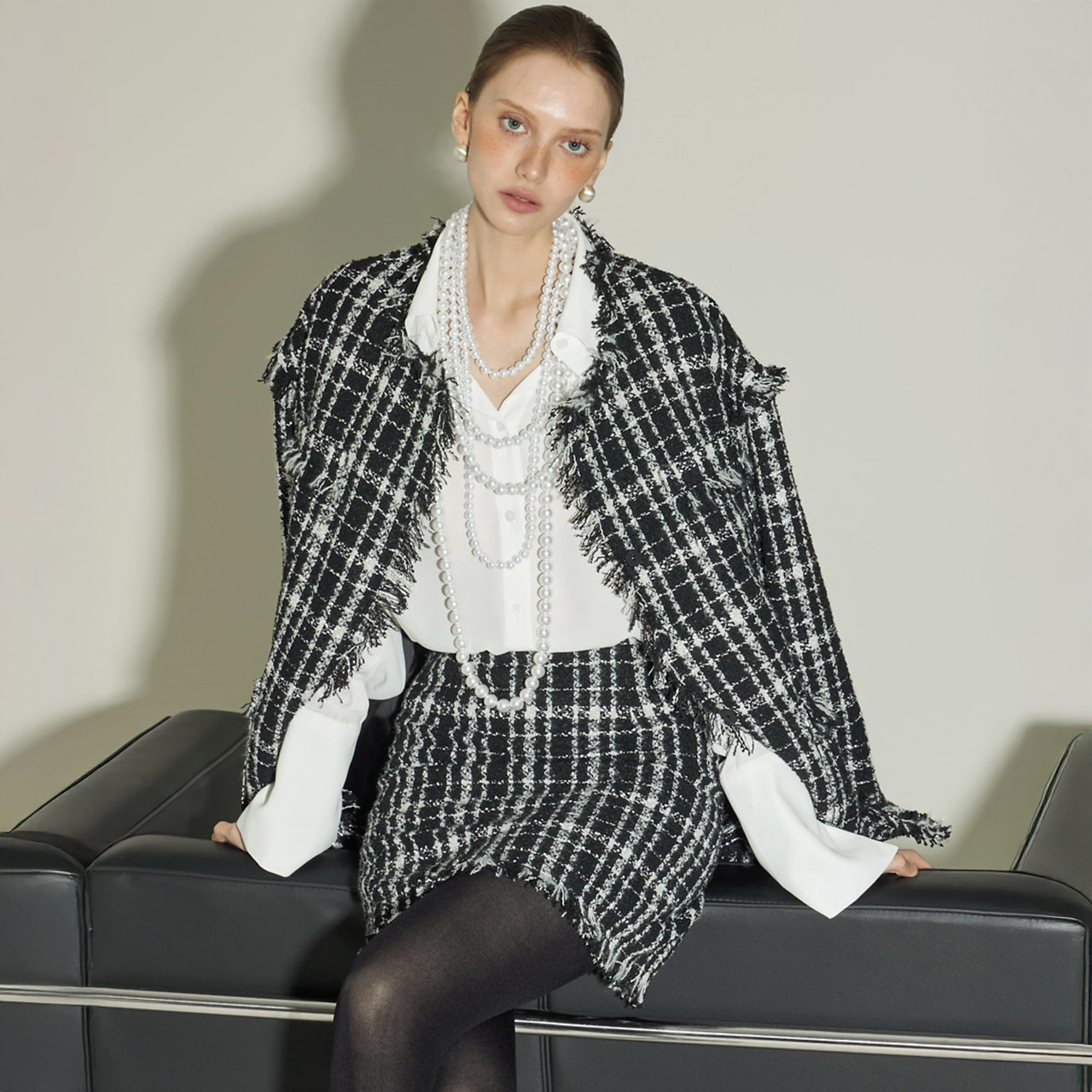 J9355 花呢流苏夾克