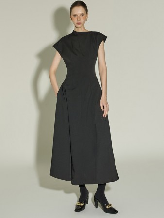 D9569 A曲线百褶連衣裙 Korea