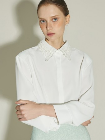 B3148 蕾丝雪紡衫 Korea