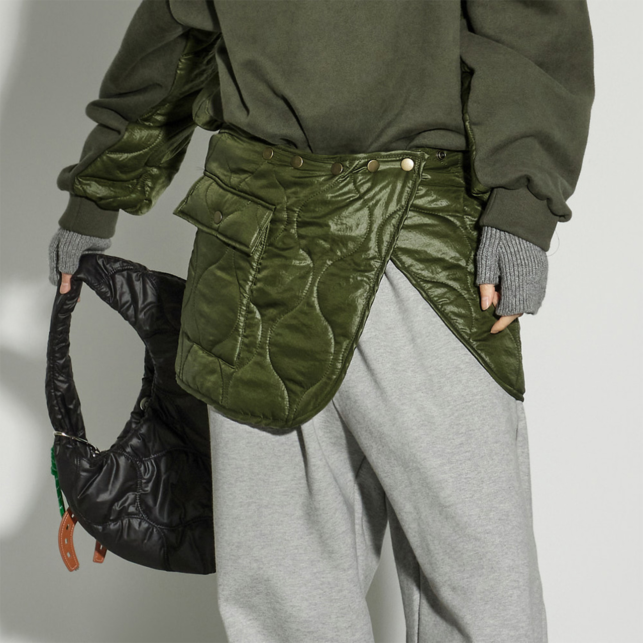 EC-262 絎縫 層疊 腰圍 修身