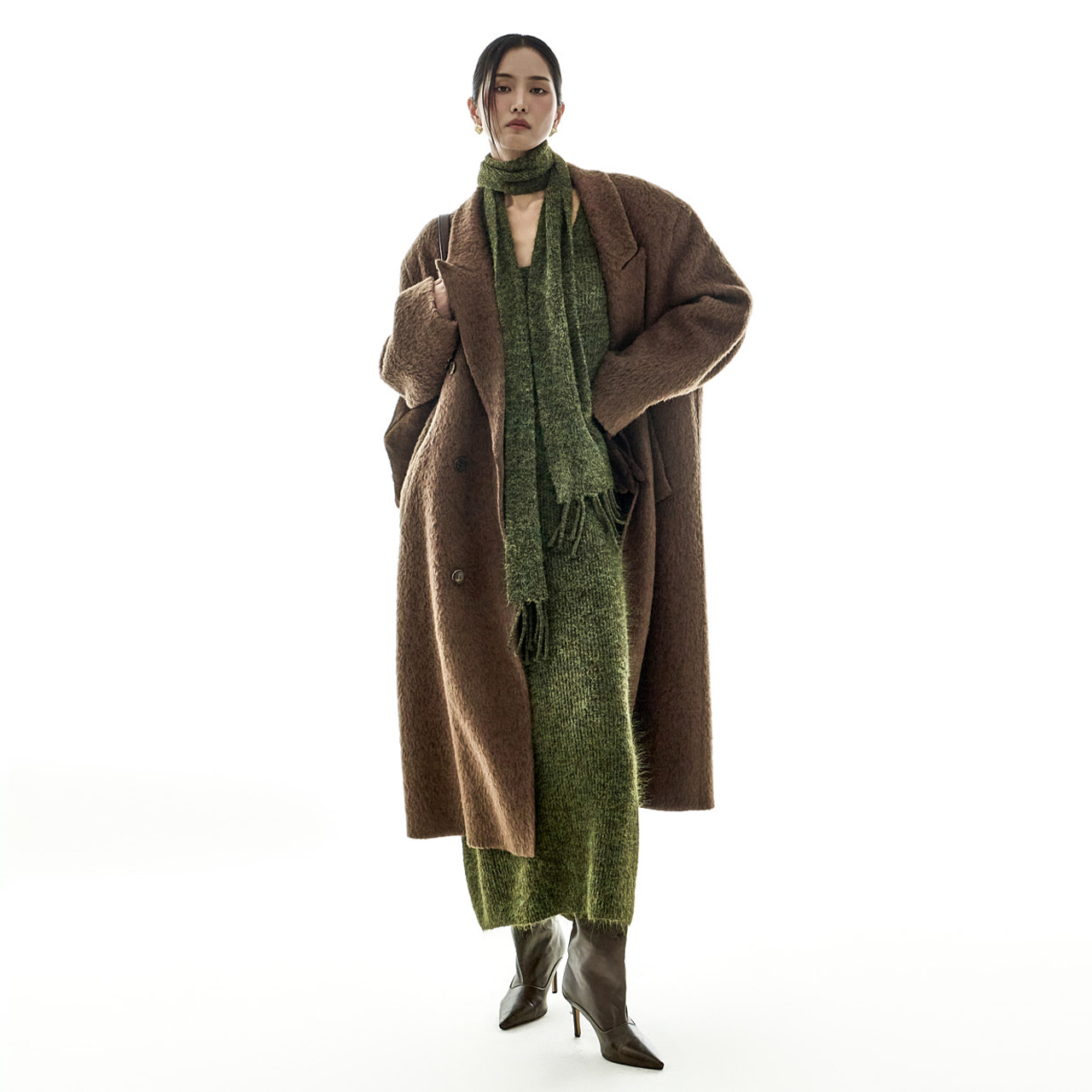 J2969 羊驼羊毛大衣