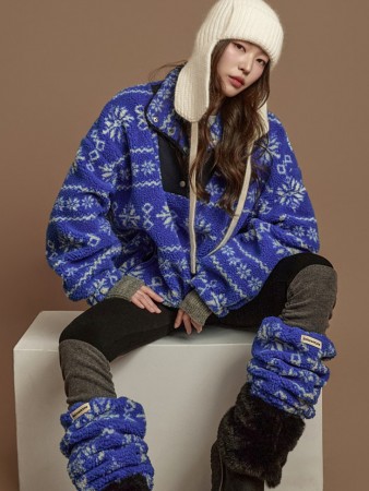 E4058 暖腿袜 组合 防风 上衣 Korea