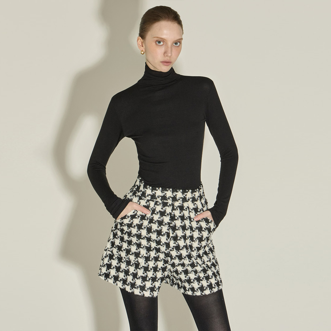 E4008 高领衫上衣