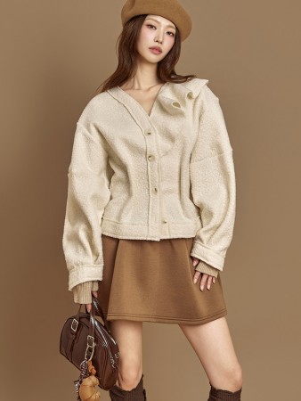 B3151 特里包钮扣雪紡衫 Korea