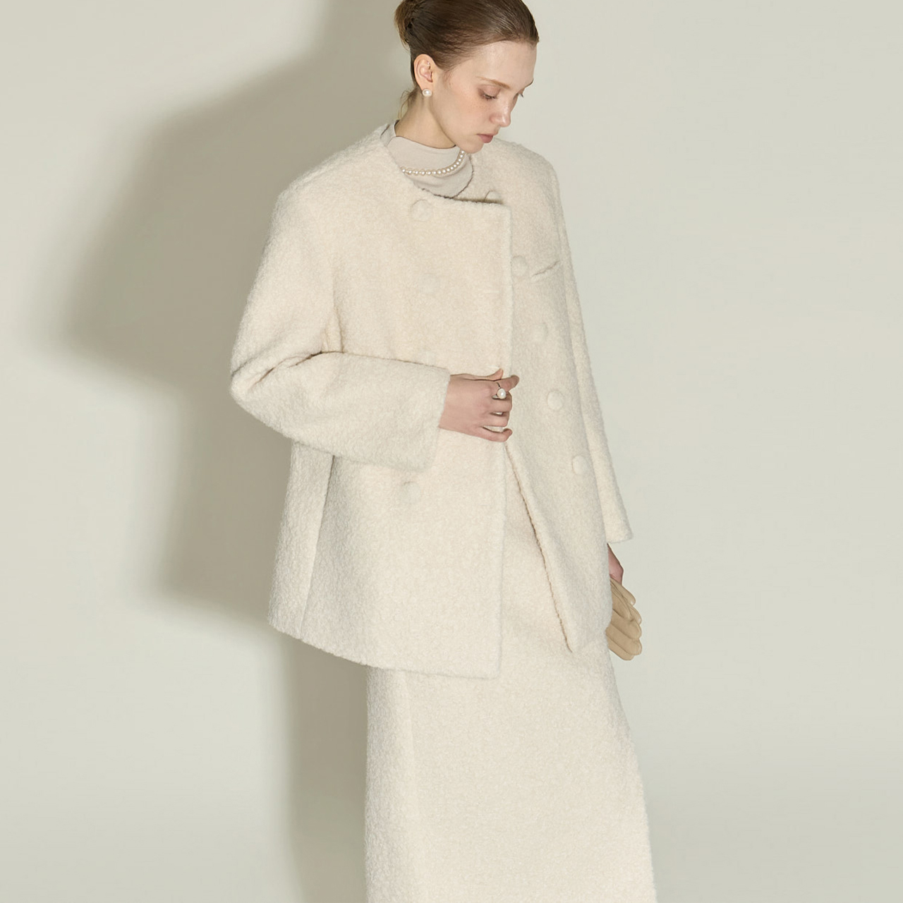 J3045 圓圈 无领 夾克