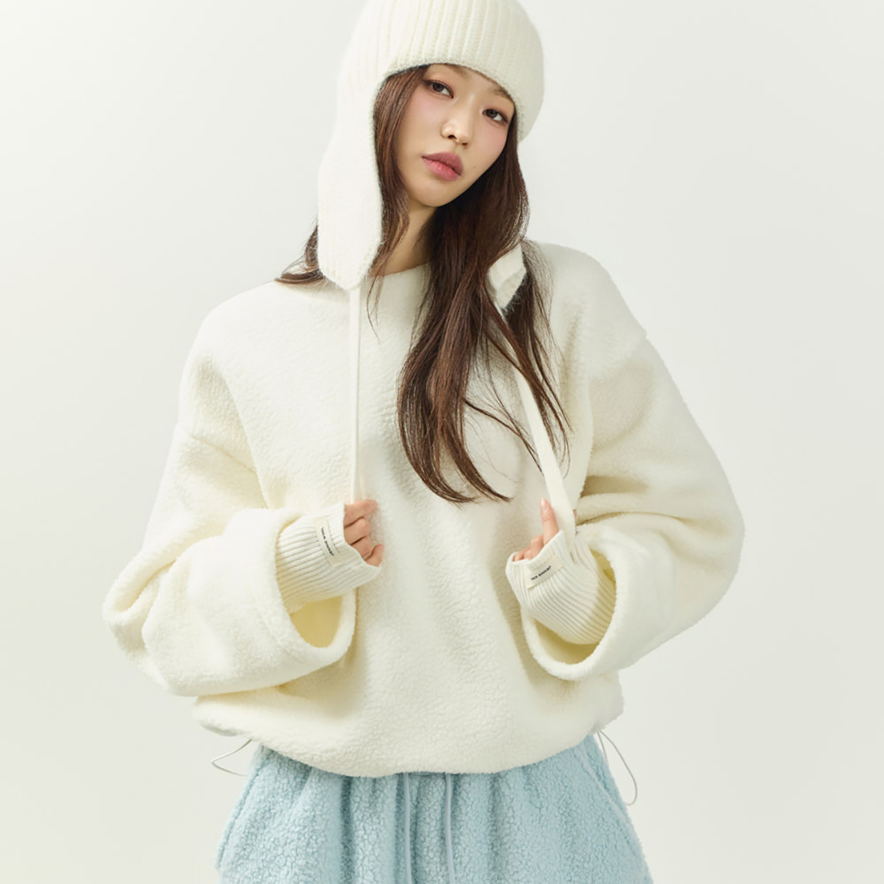 E4073 大版型 fleece 上衣