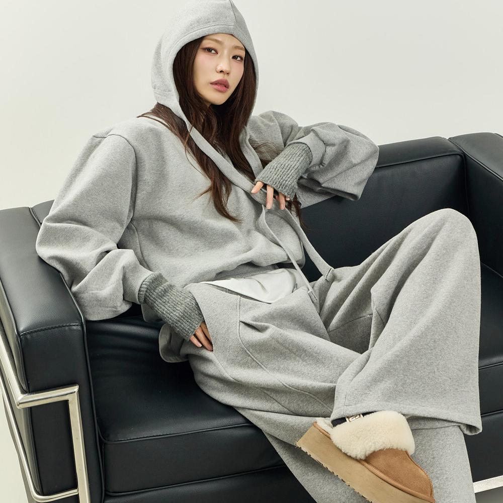 E4081 帶帽 组合 加絨 運動服