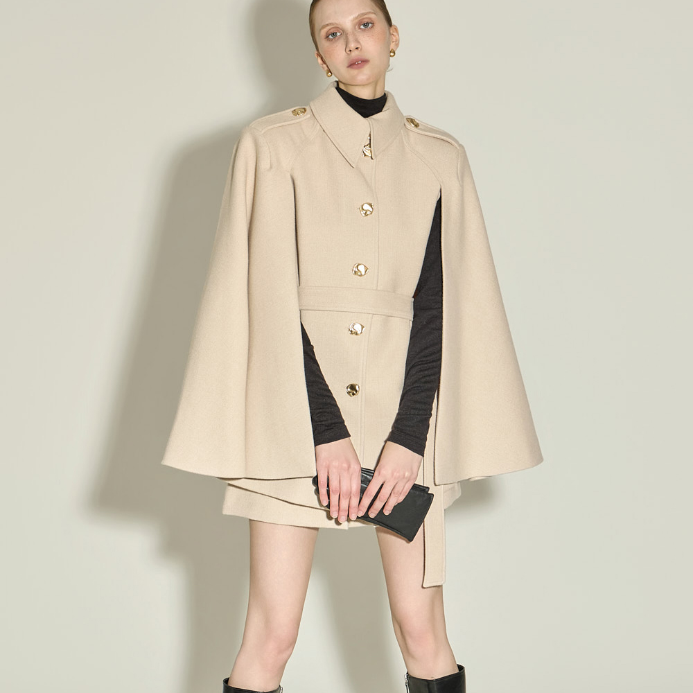 J3074 绑带 组合 披肩 大衣