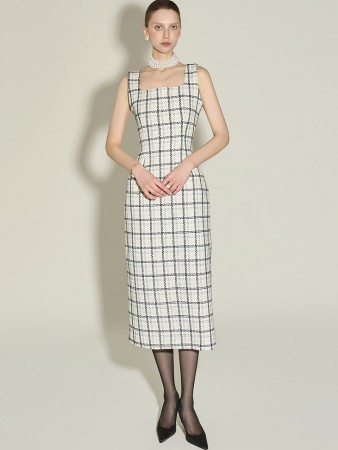 D5447 花呢  連衣裙 Korea