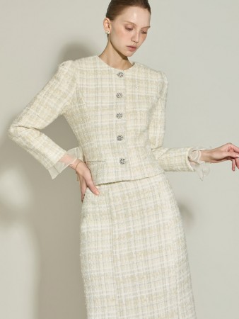 J3077 花呢 羊毛 夾克 Korea