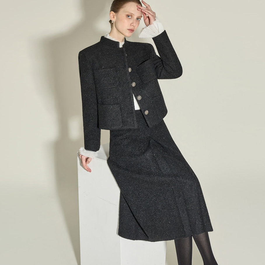 TP2318 夾克 裙 套装