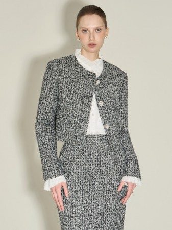 J2911 花呢 羊毛 夾克 Korea