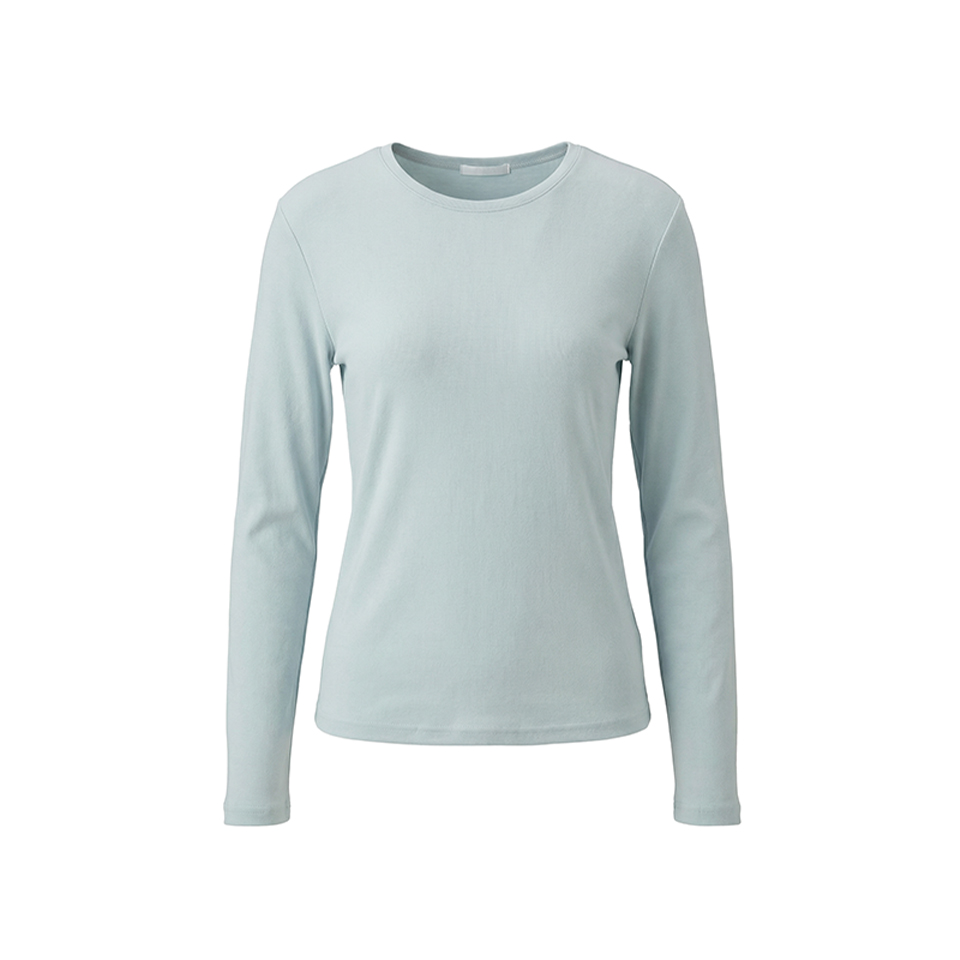 E4108 天絲 圆形的 上衣