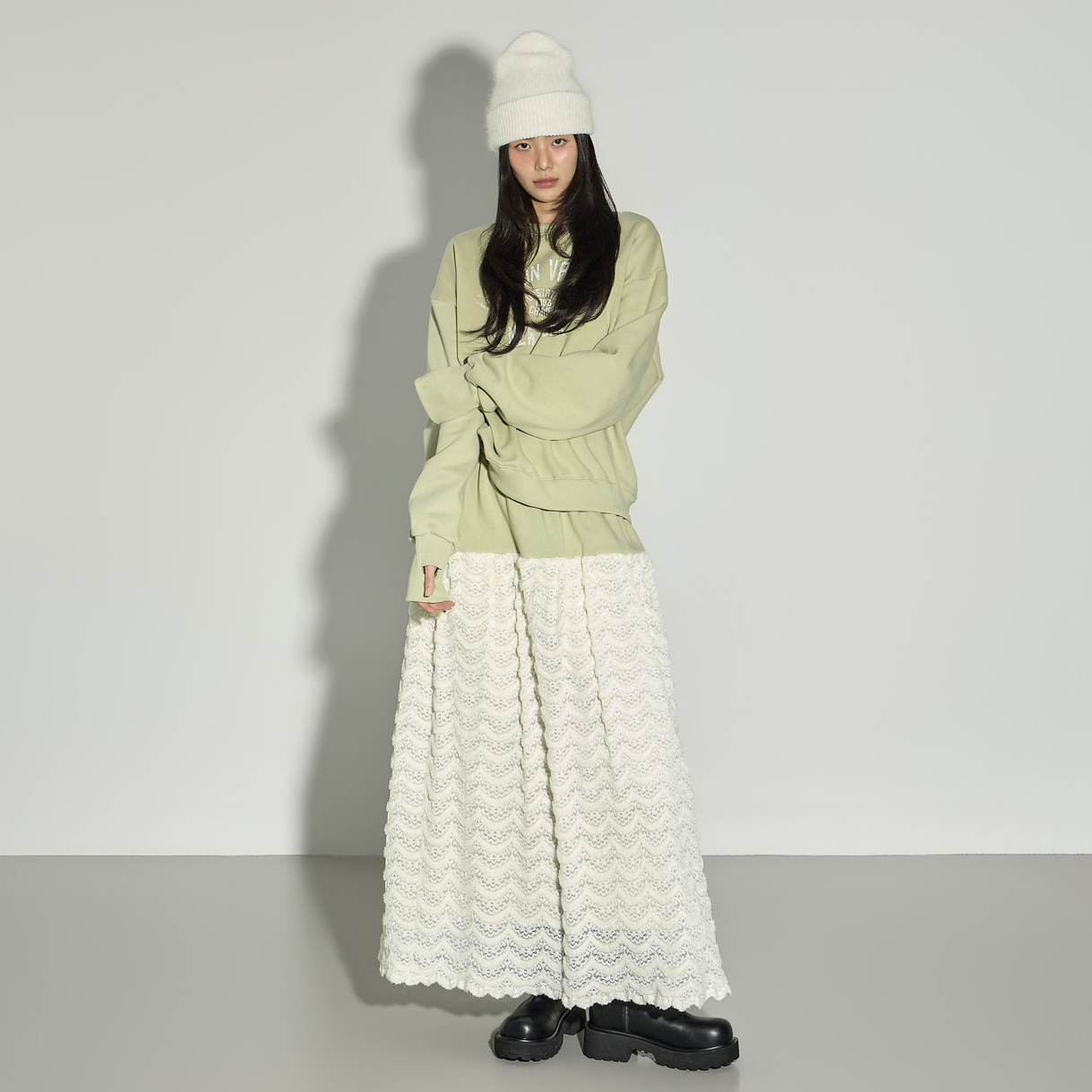 SK3152 波浪 加絨 裙